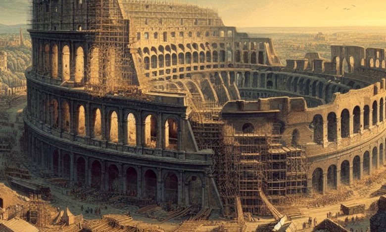 Coliseu Vespasiano, Arquitetura Romana, Virtus na Antiguidade, Eventos no Coliseu, História de Roma, Engenharia Arquitetônica, Gladiadores Romanos, Anfiteatros Históricos, Turismo Cultural em Roma, Restauração de Monumentos, Hipogeus no Coliseu, Batalhas Navais Simuladas, Vespasiano e Tito, Monumentos da Roma Antiga, Legado Arqueológico, Impacto Cultural do Coliseu, Entretenimento na Antiguidade, Roma Imperial, Rastrelli e Arqueologia, Política e Arquitetura Romana