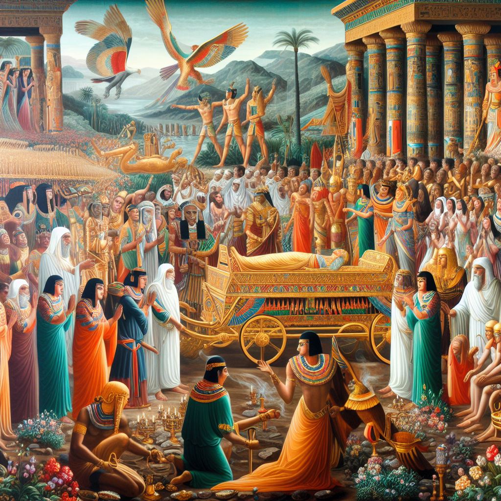 Tumba de Tutancâmon, Arte funerária egípcia, Pinturas na tumba, Urgência na preparação, Morte de Tutancâmon, Descoberta arqueológica, Ritual funerário egípcio, Howard Carter, Vale dos Reis, Dinastia Amarna, Pressa na arte antiga, Marcas apressadas, Descoberta de 1922, Tradições funerárias, Técnica de conservação, Artesãos egípcios, Cultura popular egípcia, Enigma da tumba, Importância histórica, Prazo de selamento